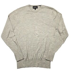 Bonobos Sweater Mens Medium Beige Merino Wool Crewneck Pullover Lightweight Knit